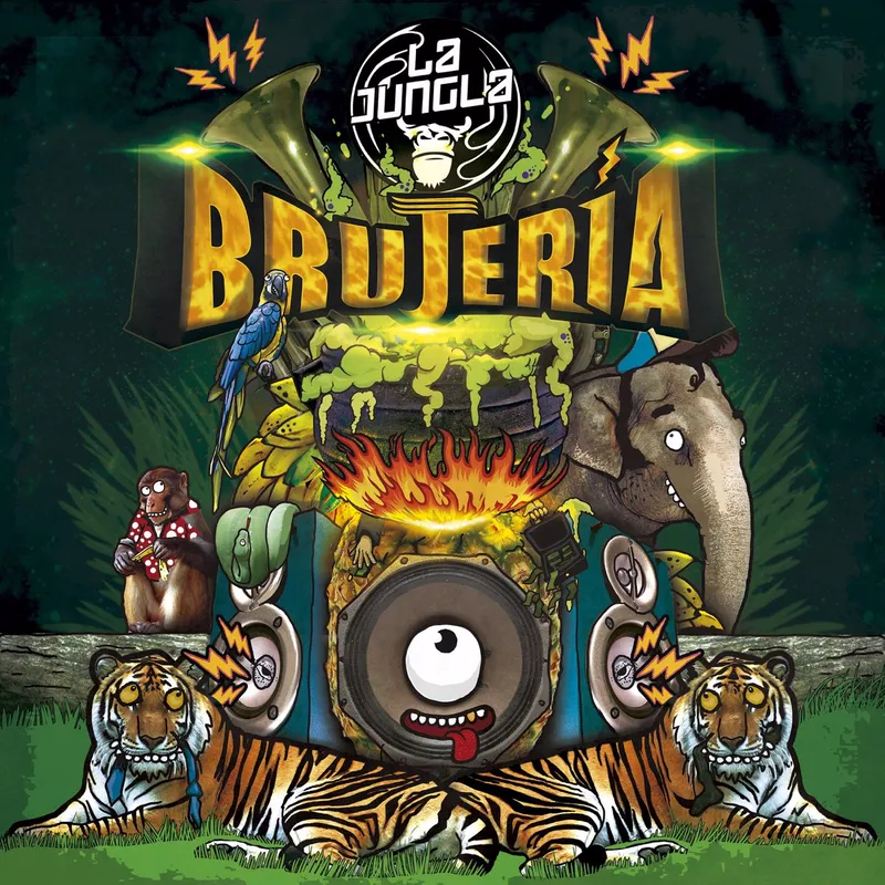 Portada del álbum Brujería (2016) de La Jungla Band, con Pablo Nicasso a la voz