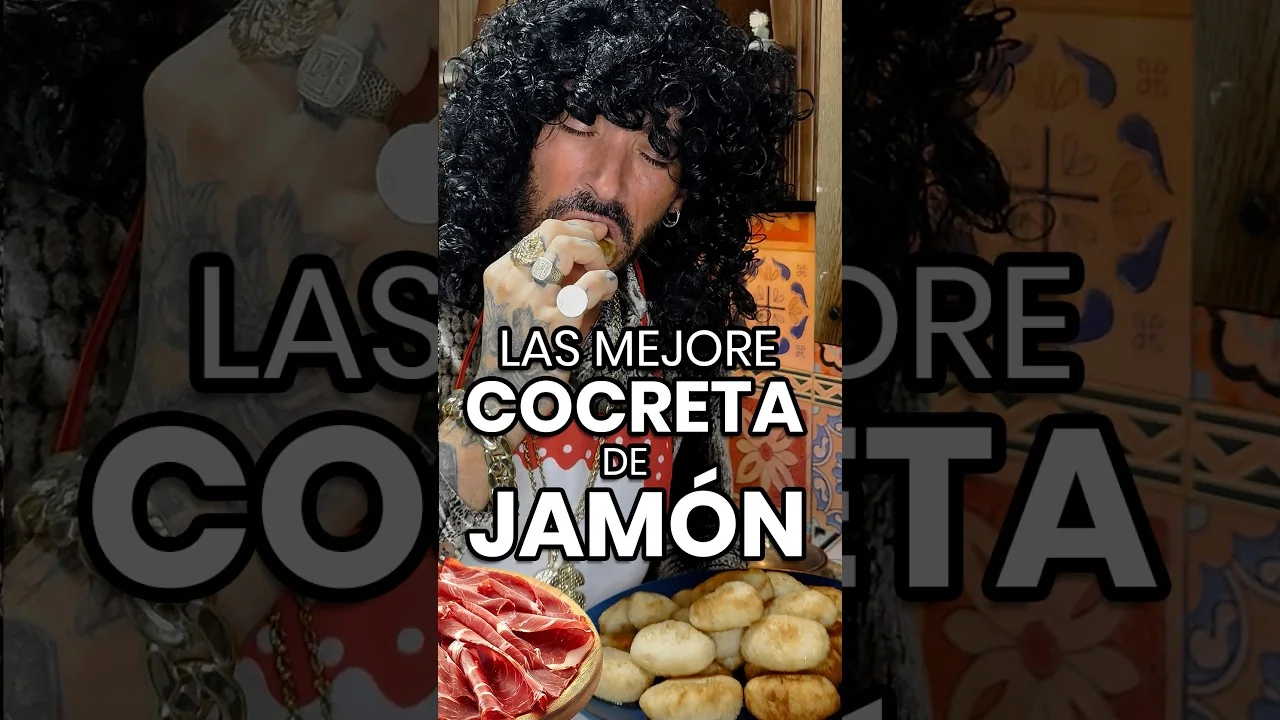 Er Richa, personaje de Pablo Nicasso, probando sus croquetas de jamón caseras en Ocurrensia