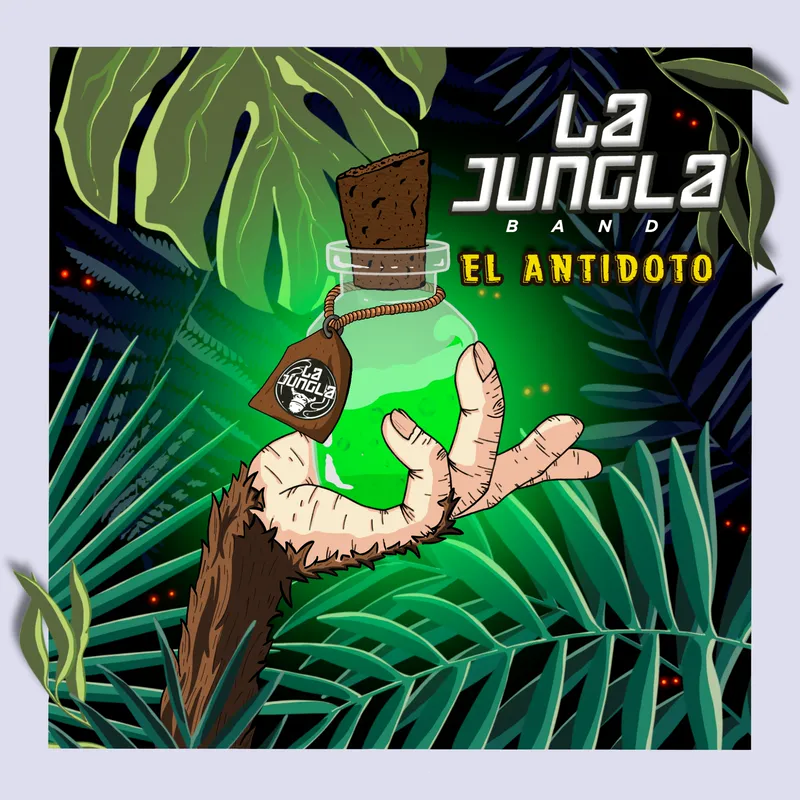 Portada del álbum El Antídoto (2022) de La Jungla Band, banda de Pablo Nicasso y Kilian Domínguez