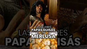 Er Richa, personaje de Pablo Nicasso, preparando un guiso de patatas con carne en Ocurrensia