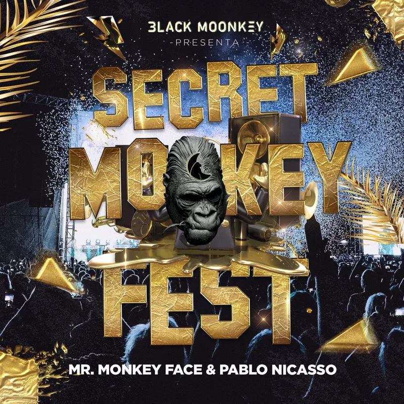 Portada del álbum Secret Monkey Fest (2022) de Pablo Nicasso y Mr MonkeyFace